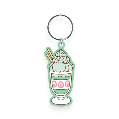 Pusheen Ice Cream Rubber Keychain Portachiavi