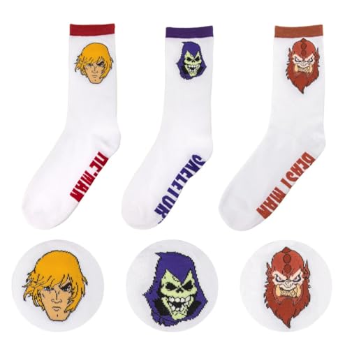 Masters Of The Universe 3 Socks He-Man, Skeletor, Beast Man Tg. 35/45