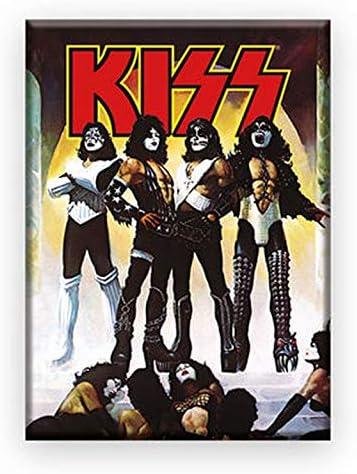 Kiss Love Gun Flat Magnet Calamita