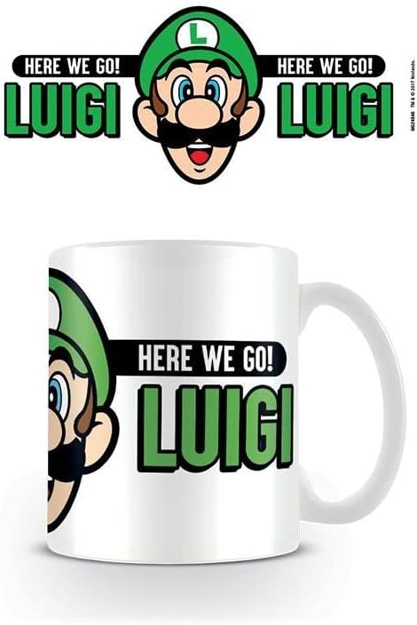Super Mario Here We Go Luigi Mug