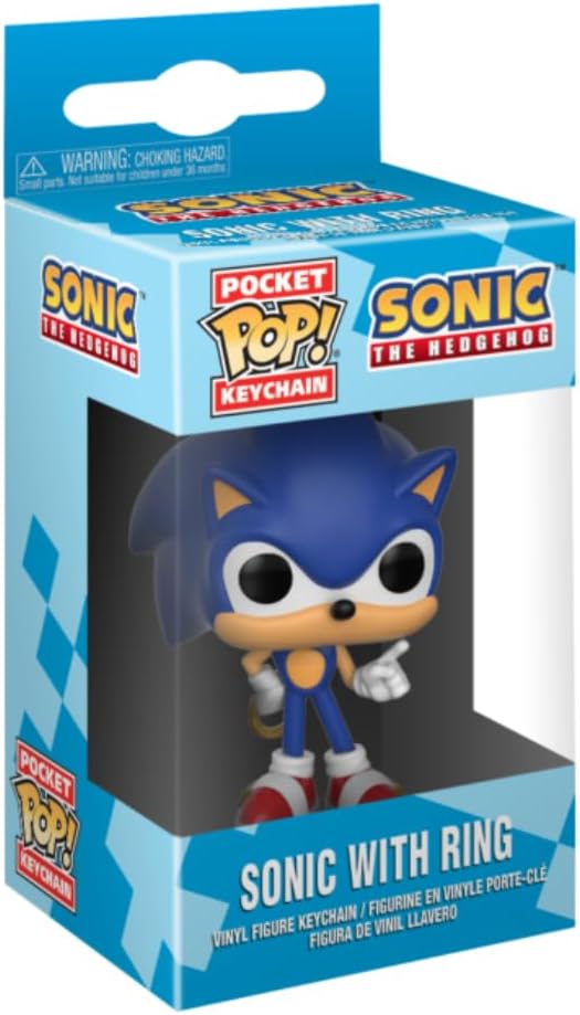 Sonic The Hedgehog Sonic With Ring Pocket Pop Keychain