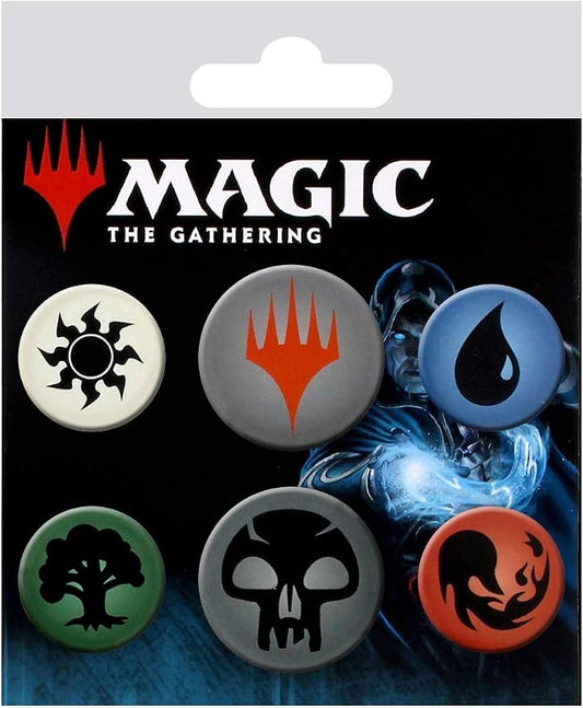 Magic The Gathering Mana Symbols Badge Pack Set 5 Spille