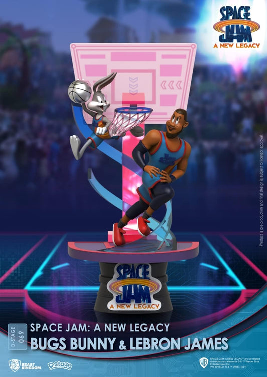 Space Jam 2 Bugs Bunny E Lebron James D-Stage Diorama