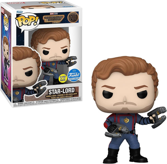 Guardians Of The Galaxy Star Lord Exclusive Glow In The Dark #1201 Pop