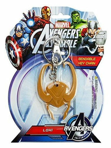 Marvel Comics Bendable Keychain Loki Helmet Portachiavi