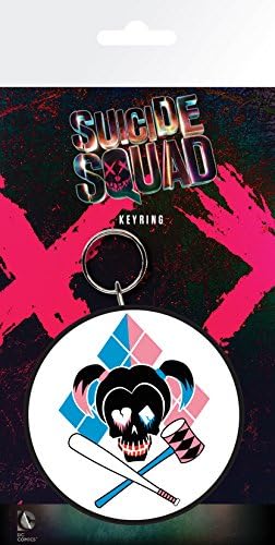 Suicide Squad Harley Quinn Skull Keychain