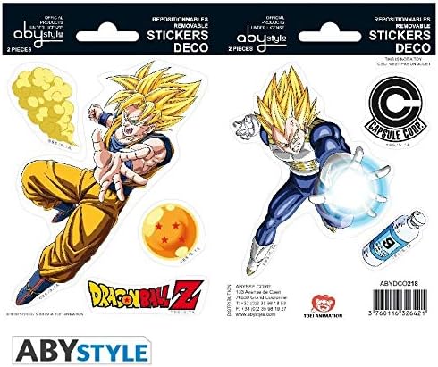 Dragon Ball Z Stickers - Adesivi 2 Fogli 16 X 11 Cm