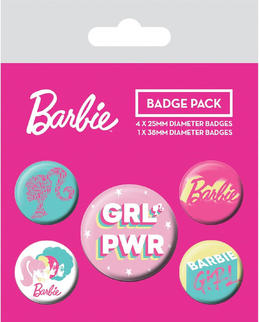 Barbie Girl Power Badge Pack Set 5 Spille