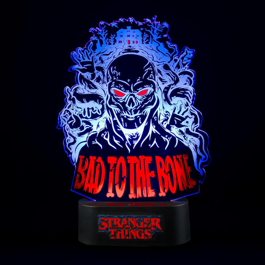 Stranger Things Bad To The Bone Lampada Led Da Tavolo