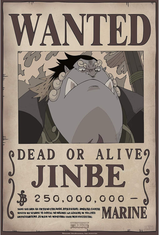 One Piece Wanted Luffy & Yamato & Kaido Poster 52x35 Cm